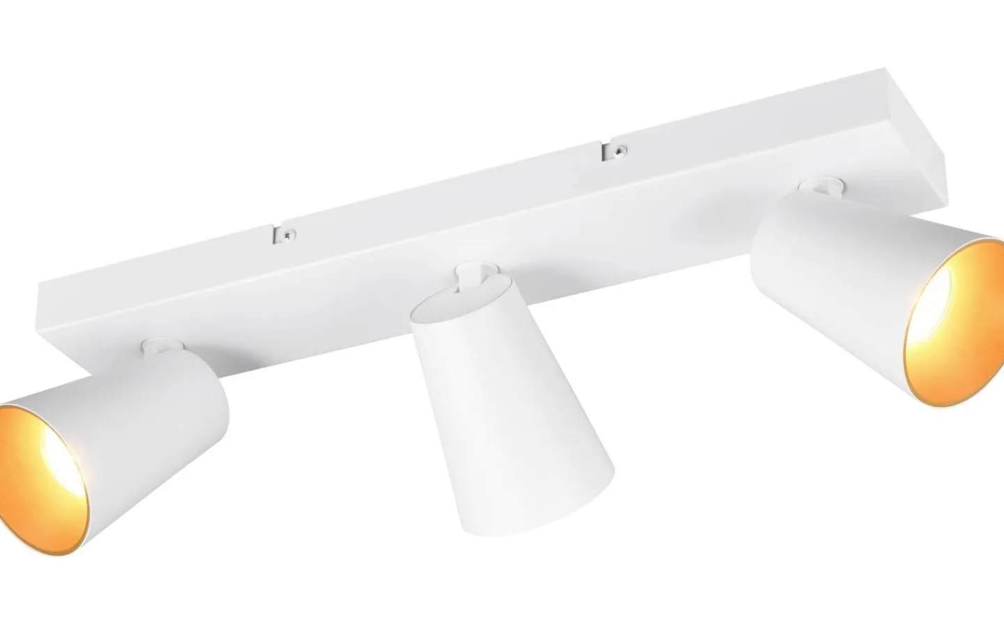 Avlånga Takspotlights|Takspot Med 3 Lampor < Trio Lighting Sharp Spotlight 3-delad GU10 matt vit/guld