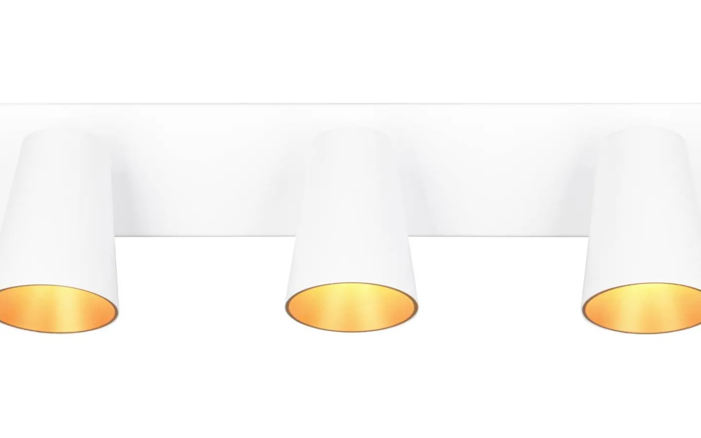 Avlånga Takspotlights|Takspot Med 3 Lampor < Trio Lighting Sharp Spotlight 3-delad GU10 matt vit/guld