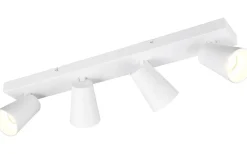 Avlånga Takspotlights|Takspot Med Minst 4 Lampor-Trio Lighting Sharp Spotlight 4-delad GU10 matt vit/guld