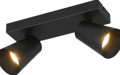 Takspot Med 2 Lampor-Trio Lighting Sharp Spotlight 2-delad GU10 matt svart/guld