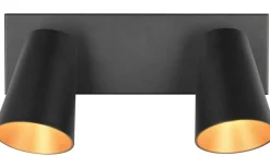 Takspot Med 2 Lampor-Trio Lighting Sharp Spotlight 2-delad GU10 matt svart/guld