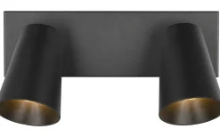 Takspot Med 2 Lampor-Trio Lighting Sharp Spotlight 2-delad GU10 matt svart/guld