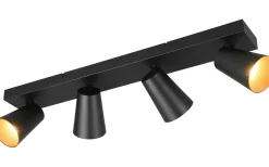 Avlånga Takspotlights|Takspot Med Minst 4 Lampor < Trio Lighting Sharp Spotlight 4-delad GU10 matt svart/guld