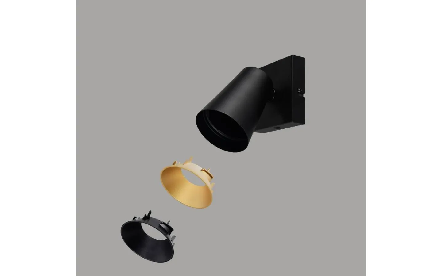Läslampor-Trio Lighting Sharp Spotlight GU10 matt svart/guld