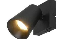 Läslampor-Trio Lighting Sharp Spotlight GU10 matt svart/guld