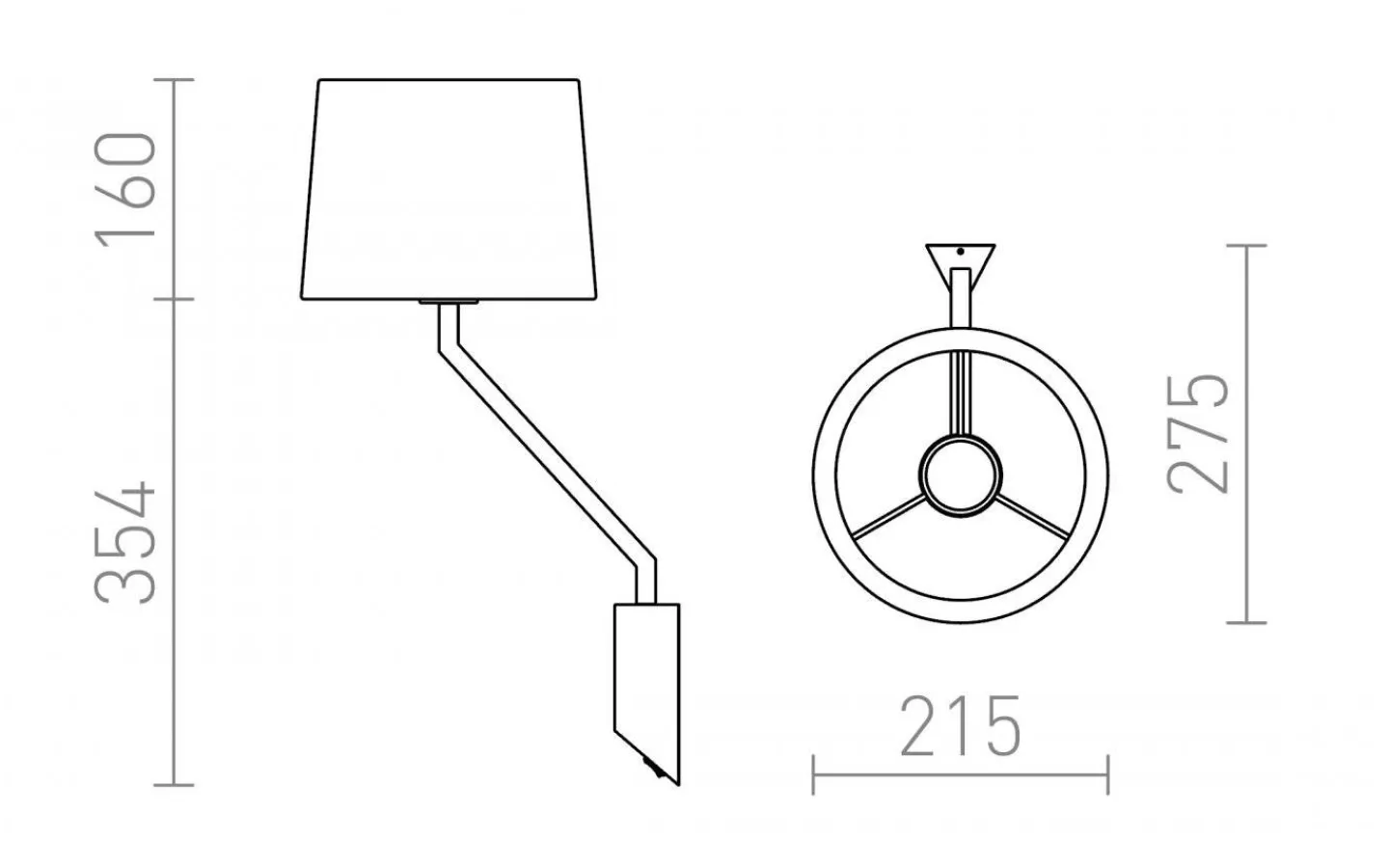 Läslampor < Rendl Sharp Vägglampa Svart/Krom E27