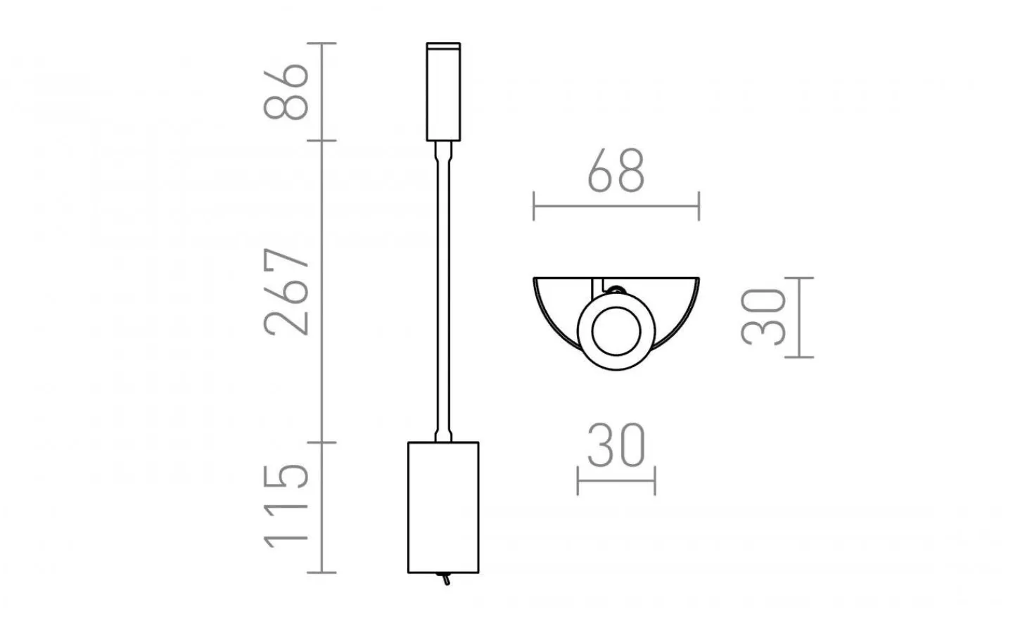 Sovrum|Läslampor-Rendl Show Vägglampa Svart/Krom LED 3W 3000K