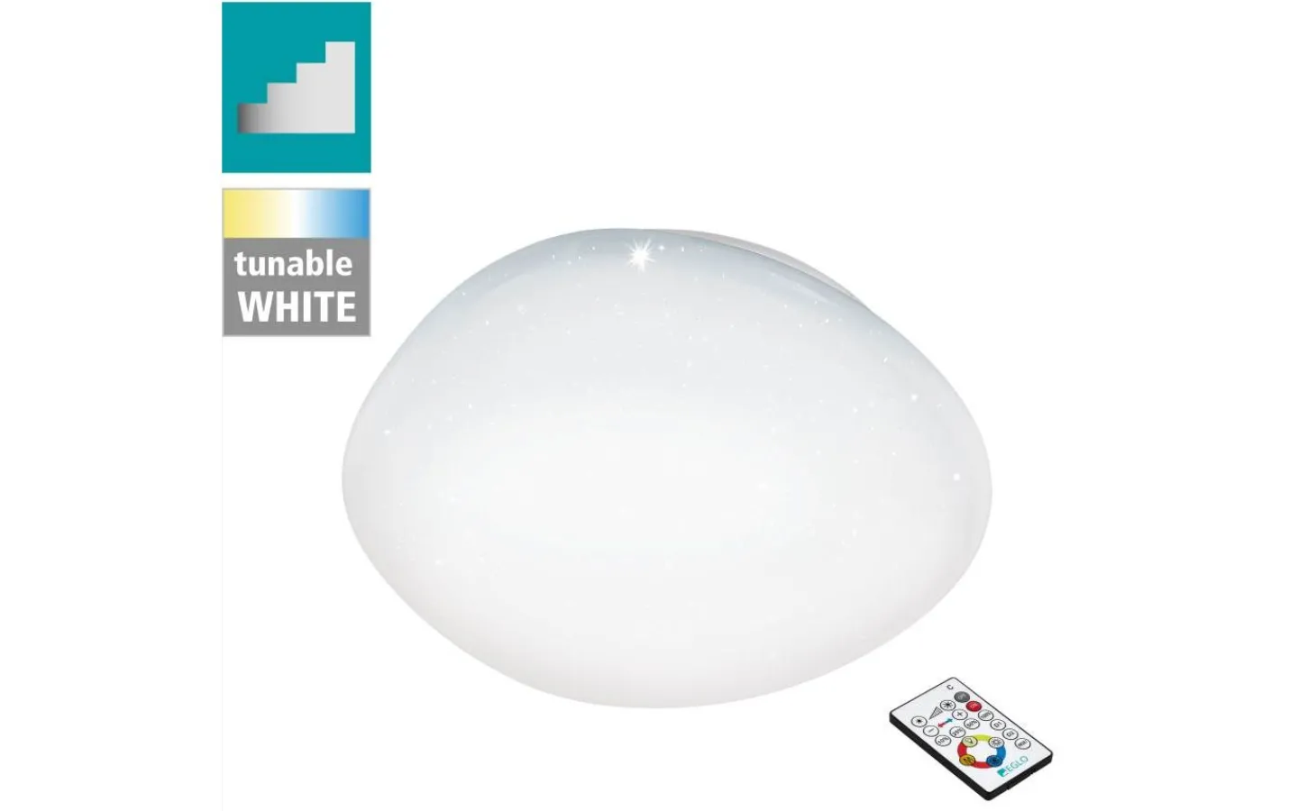 Plafonder-Eglo Sileras Plafond 60cm LED 2700-6500K 35W med Fjärrkontroll Vit