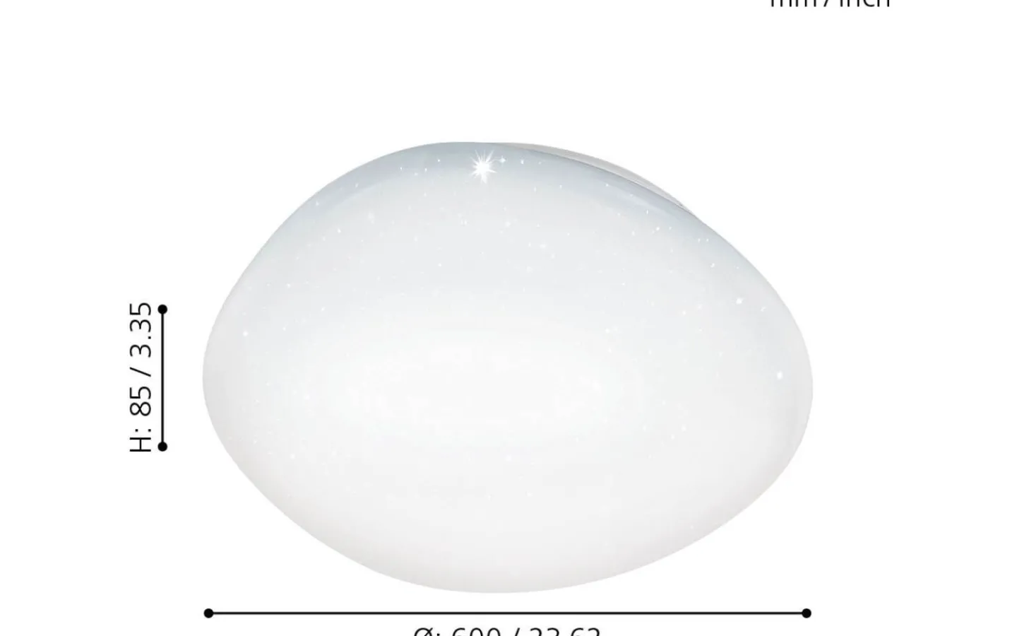 Plafonder-Eglo Sileras Plafond 60cm LED 2700-6500K 35W med Fjärrkontroll Vit