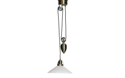 Kök & Matplats-Cottex Skomakare Hisslampa 37cm E27 Antik/Vit