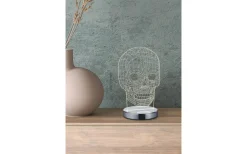 Nattlampor|Barnrum-Reality Skull Bordslampa LED i krom