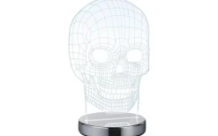 Nattlampor|Barnrum-Reality Skull Bordslampa LED i krom