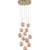 Vardagsrum|Kök & Matplats < Globen Lighting Skyfall Taklampa 30cm 12xG4 Mässing/Amber