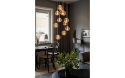 Vardagsrum|Kök & Matplats < Globen Lighting Skyfall Taklampa 30cm 12xG4 Mässing/Amber