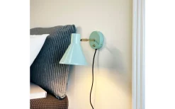 Läslampor-Dyberg Larsen Sleep Vägglampa Blank Mint/Antikmässing