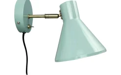 Läslampor-Dyberg Larsen Sleep Vägglampa Blank Mint/Antikmässing