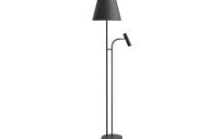 Golvläslampor-Belid Slender Golvlampa 150cm exkl. skärm Svartstruktur/Mässing
