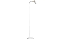 Golvläslampor < Belid Slender Golvlampa 128cm Vitstruktur/Mässing