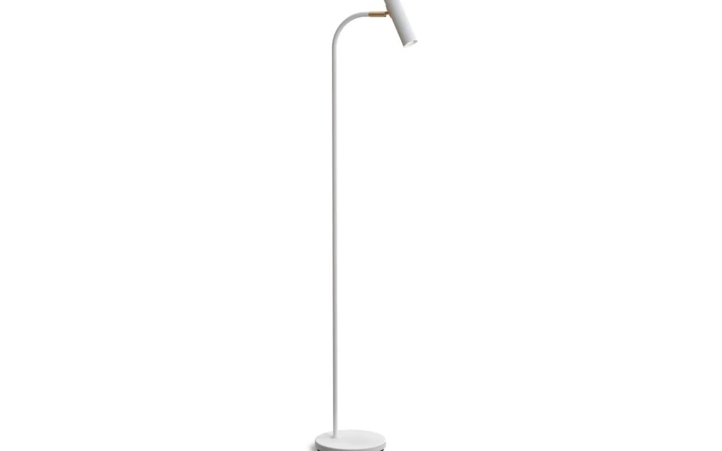 Golvläslampor < Belid Slender Golvlampa 128cm Vitstruktur/Mässing