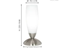 Bordslampor-Eglo Slim Bordslampa 22cm Nickel