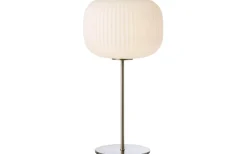 Bordslampor < Markslojd Sober Bordslampa 50cm Vit/Satinnickel