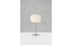 Bordslampor < Markslojd Sober Bordslampa 50cm Vit/Satinnickel