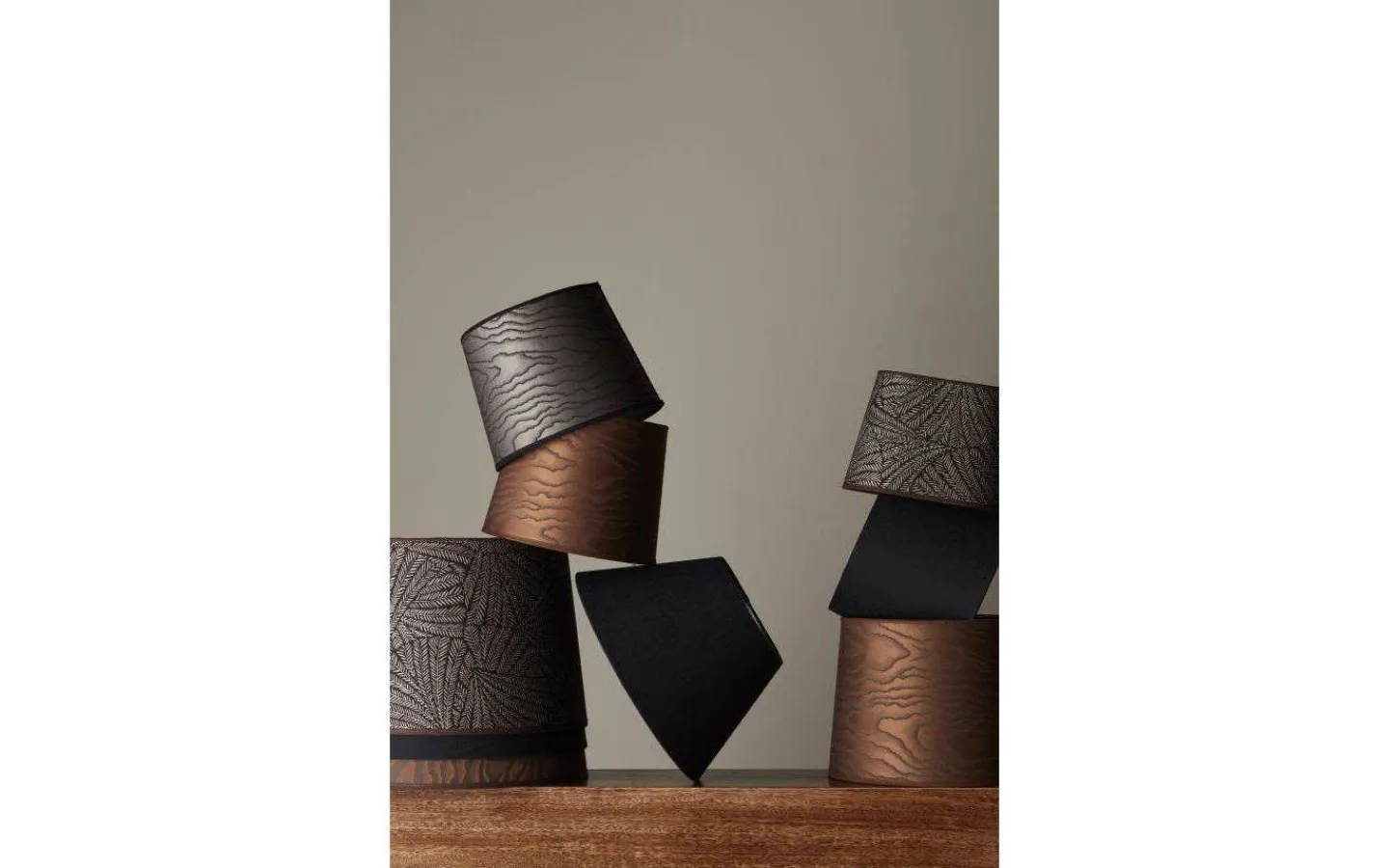 Mönstrade Lampskärmar-PR Home Sofia Lampskärm Ø25cm Kyoto Brun