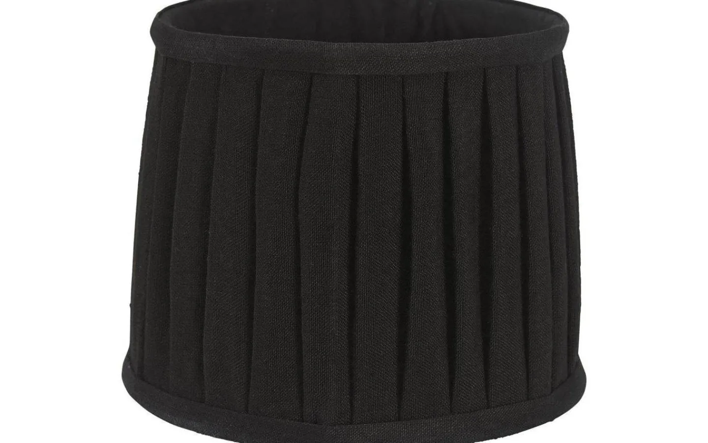 Enfärgade Runda Lampskärmar|Plisserade Lampskärmar-PR Home Sofia Lampskärm Ø25cm Plissé Svart