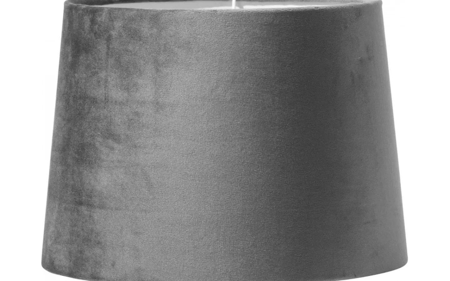 Enfärgade Runda Lampskärmar-PR Home Sofia Lampskärm Sammet Ø35cm Grå