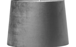 Enfärgade Runda Lampskärmar-PR Home Sofia Lampskärm Sammet Ø20cm Grå