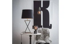 Enfärgade Runda Lampskärmar-PR Home Sofia Lampskärm Sammet Ø35cm Svart