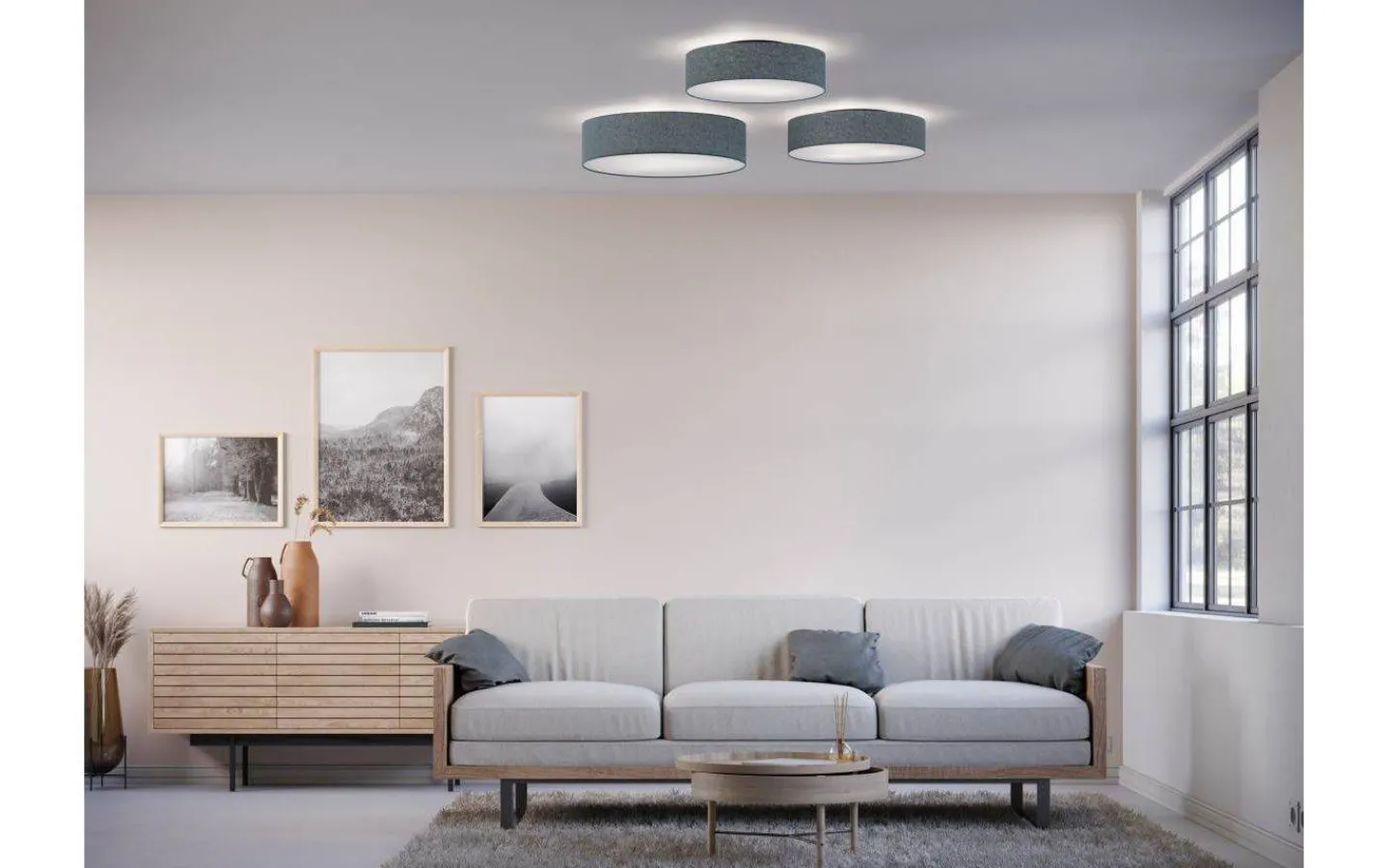 Plafonder < Belid Soft Plafond Ø60 Blå Ull