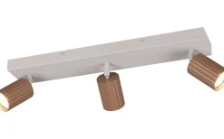 Avlånga Takspotlights|Takspot Med 3 Lampor-Trio Lighting Soka Spotlight 3-delat GU10 kaffe/varmgrå