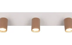 Avlånga Takspotlights|Takspot Med 3 Lampor-Trio Lighting Soka Spotlight 3-delat GU10 kaffe/varmgrå