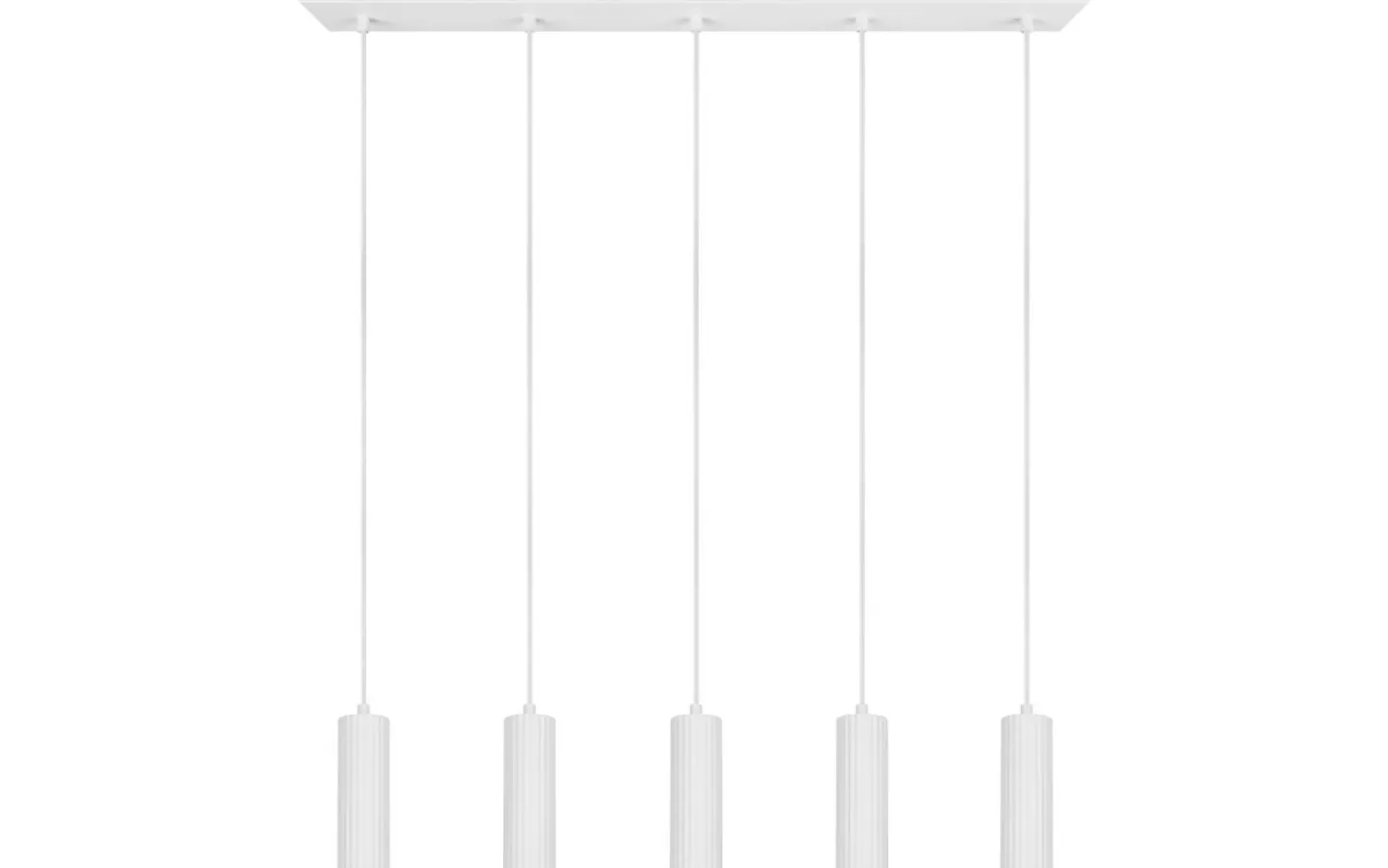 Avlånga Taklampor-Trio Lighting Soka Takpendel 5-delad GU10 matt vit