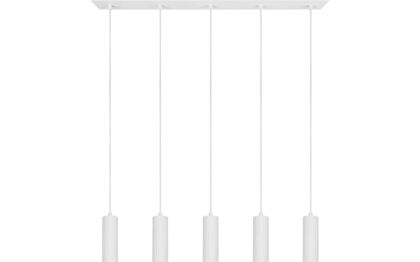 Avlånga Taklampor-Trio Lighting Soka Takpendel 5-delad GU10 matt vit
