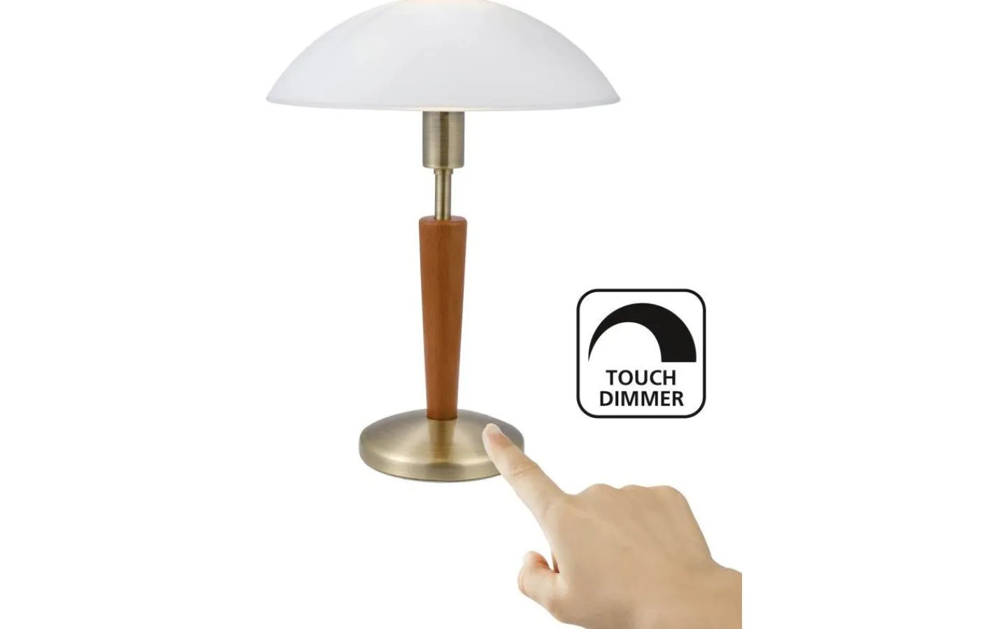 Bordslampor-Eglo Solo 1 Bordslampa 35cm DIM Brons/Valnöt