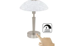 Bordslampor-Eglo Solo Bordslampa 32cm DIM Nickel