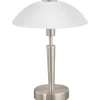 Bordslampor-Eglo Solo Bordslampa 35cm DIM Nickel