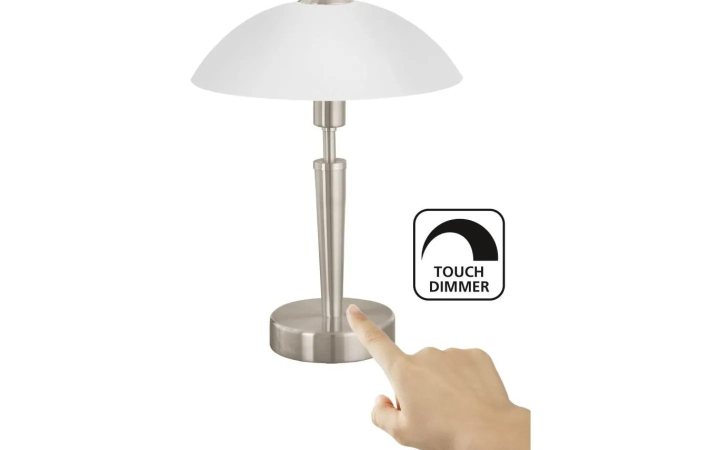 Bordslampor-Eglo Solo Bordslampa 35cm DIM Nickel