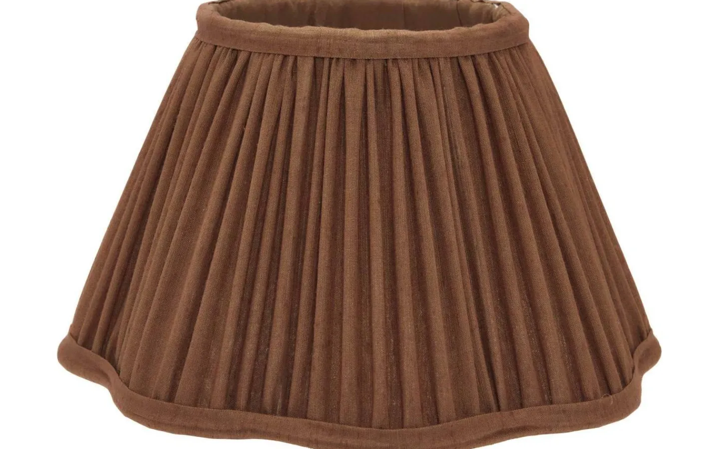 Enfärgade Runda Lampskärmar|Plisserade Lampskärmar-PR Home Sonja Lampskärm Ø35cm Cognac