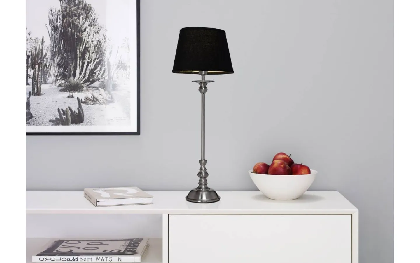 Lampfötter-Cottex Sophie Lampfot 39cm Borstad Krom