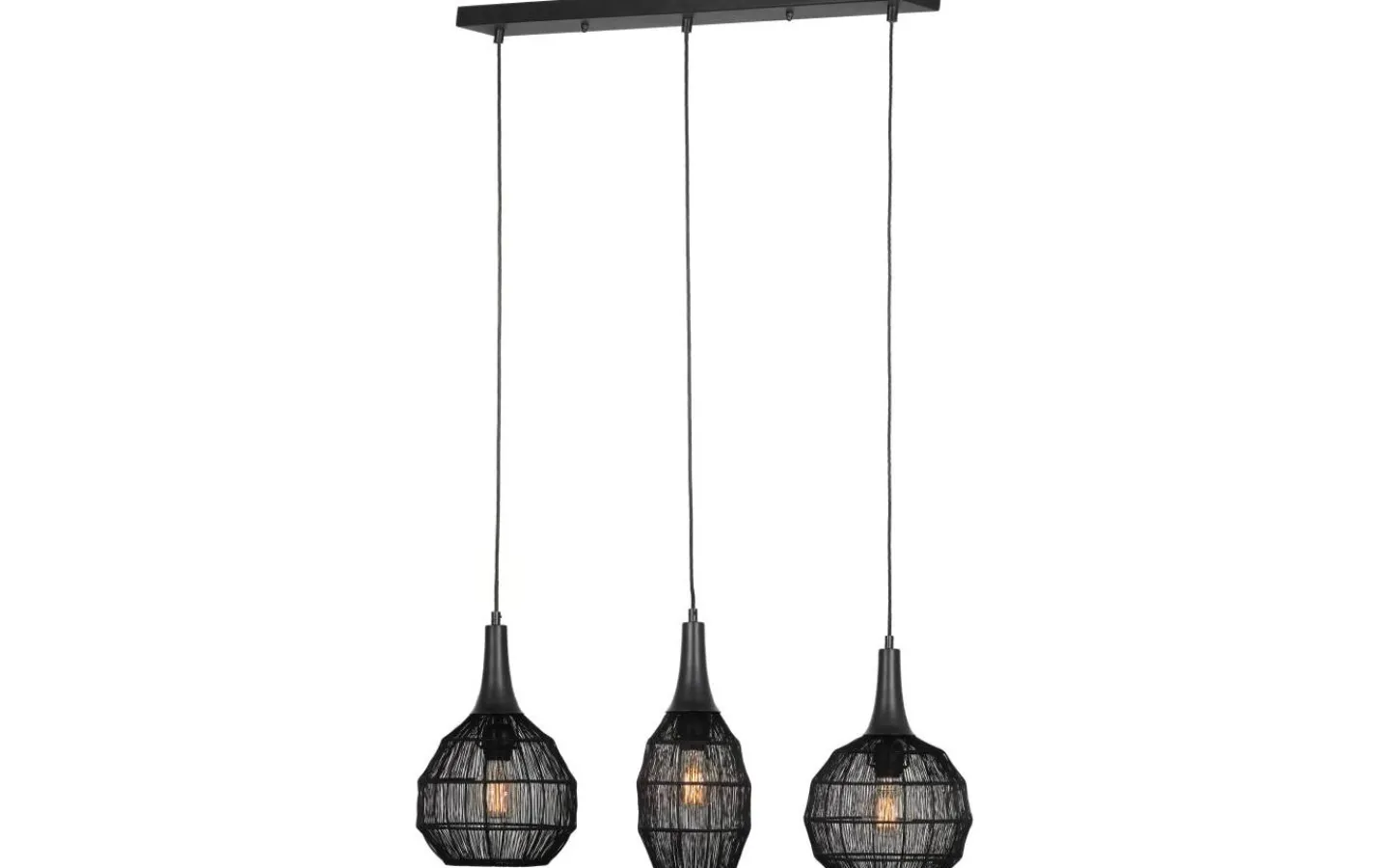 Avlånga Taklampor < Trio Lighting Soraya Takpendel 3-os E27 mattsvart
