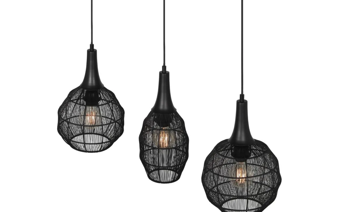 Avlånga Taklampor < Trio Lighting Soraya Takpendel 3-os E27 mattsvart