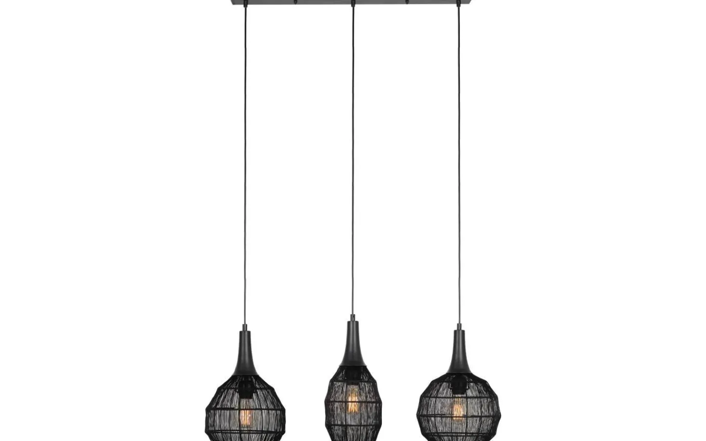 Avlånga Taklampor < Trio Lighting Soraya Takpendel 3-os E27 mattsvart