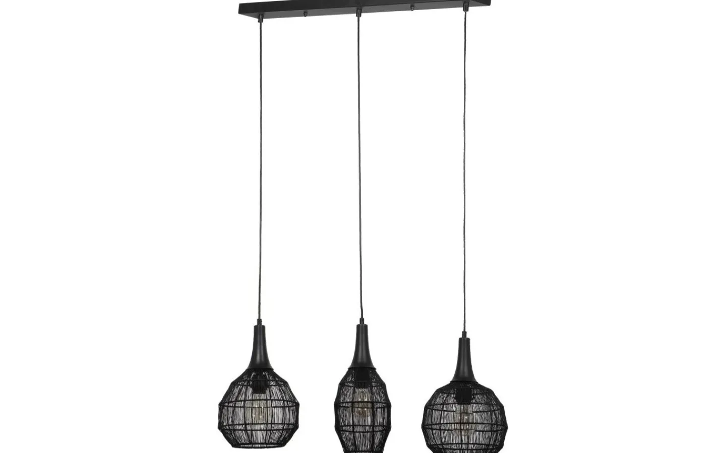 Avlånga Taklampor < Trio Lighting Soraya Takpendel 3-os E27 mattsvart