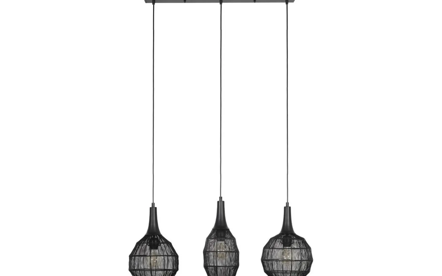 Avlånga Taklampor < Trio Lighting Soraya Takpendel 3-os E27 mattsvart