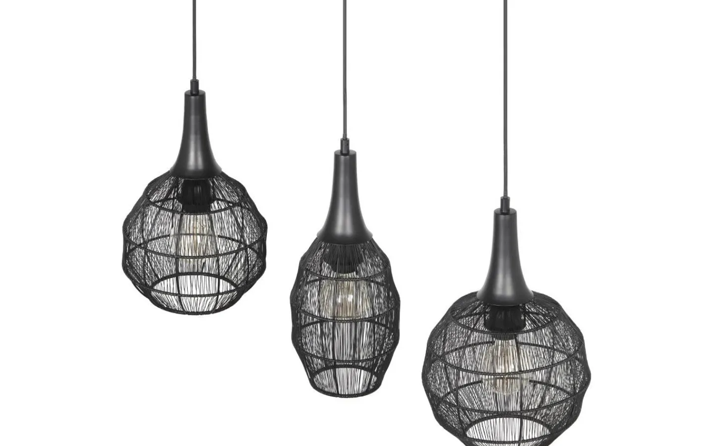 Avlånga Taklampor < Trio Lighting Soraya Takpendel 3-os E27 mattsvart