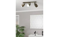Avlånga Takspotlights|Takspot Med 3 Lampor < Eglo Southery Takspotlight 70cm Borstad Krämguld