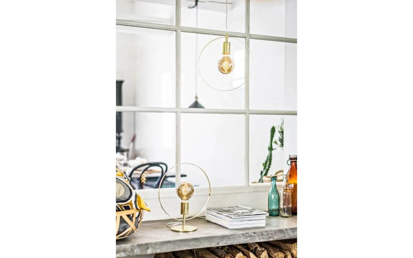 Vardagsrum|Bordslampor-Cottex Spartan Ringo Bordslampa 35cm Guld